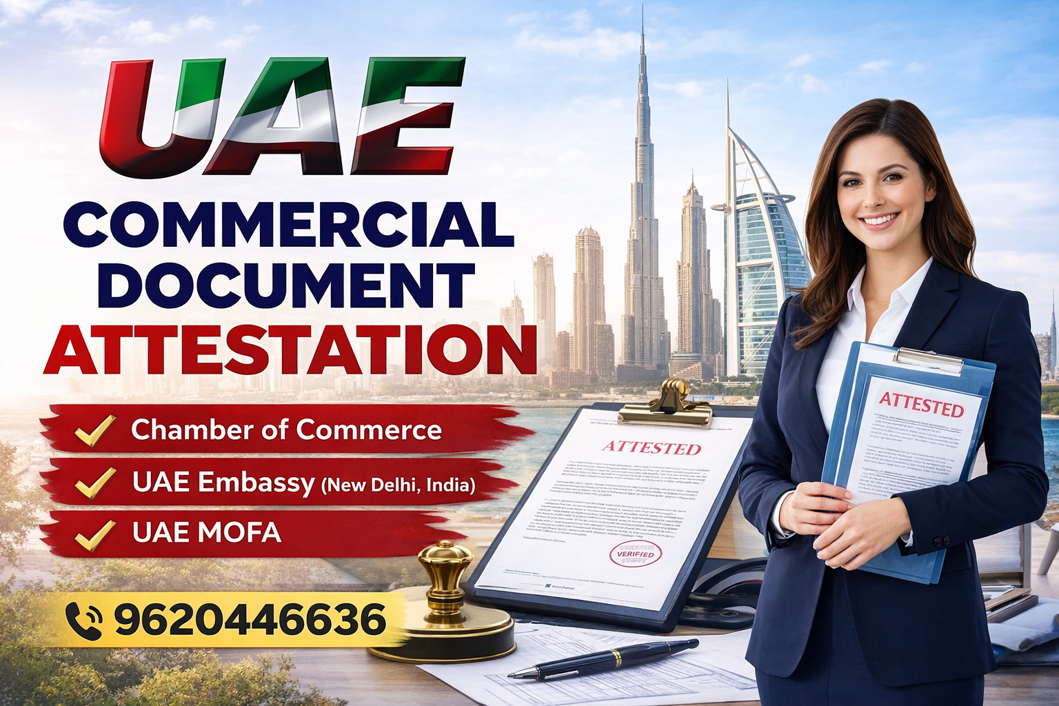 UAE Embassy Commercial Document Attestation in Bangalore